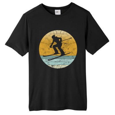 Retro Skiing Vintage Style Sport Ski Gift Funny Gift Tall Fusion ChromaSoft Performance T-Shirt