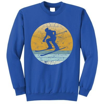 Retro Skiing Vintage Style Sport Ski Gift Funny Gift Sweatshirt