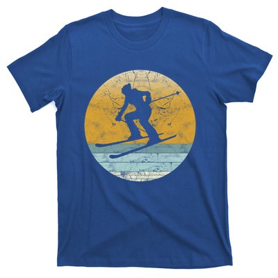 Retro Skiing Vintage Style Sport Ski Gift Funny Gift T-Shirt