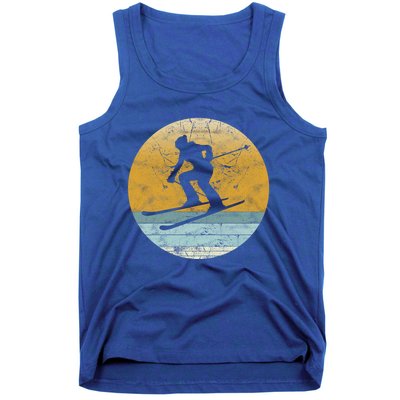 Retro Skiing Vintage Style Sport Ski Gift Funny Gift Tank Top