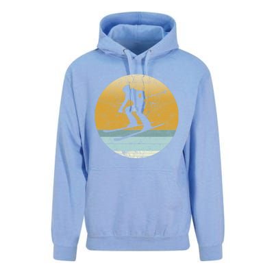 Retro Skiing Vintage Style Sport Ski Gift Funny Gift Unisex Surf Hoodie