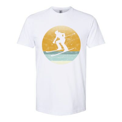 Retro Skiing Vintage Style Sport Ski Gift Funny Gift Softstyle CVC T-Shirt