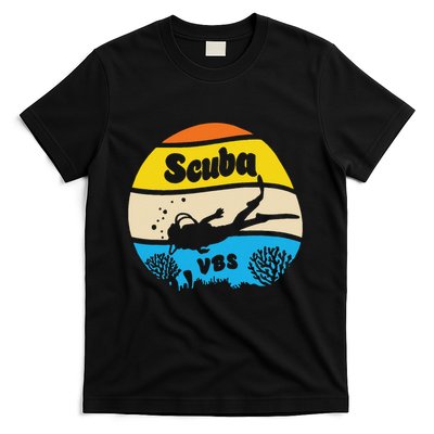 Retro Scuba Vbs 2024 Underwater Jesus Christian Bible Gift T-Shirt