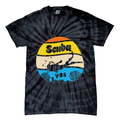 Retro Scuba Vbs 2024 Underwater Jesus Christian Bible Gift Tie-Dye T-Shirt