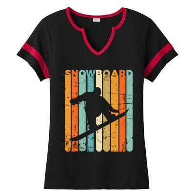 Retro Snowboarding Vintage Snowboarder Gift Quote Snowboard Gift Ladies Halftime Notch Neck Tee