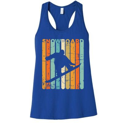 Retro Snowboarding Vintage Snowboarder Gift Quote Snowboard Gift Women's Racerback Tank