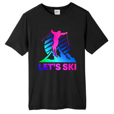 Retro Ski Vintage 80s 90s Skiing Outfit Gift Tall Fusion ChromaSoft Performance T-Shirt