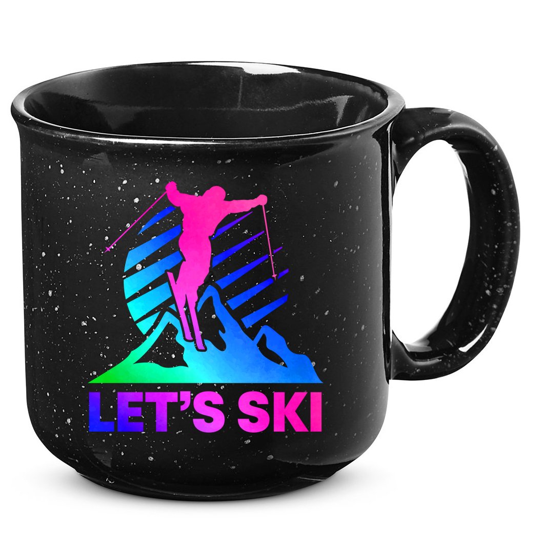 Retro Ski Vintage 80s 90s Skiing Outfit Gift 15oz Campfire Ceramic Mug