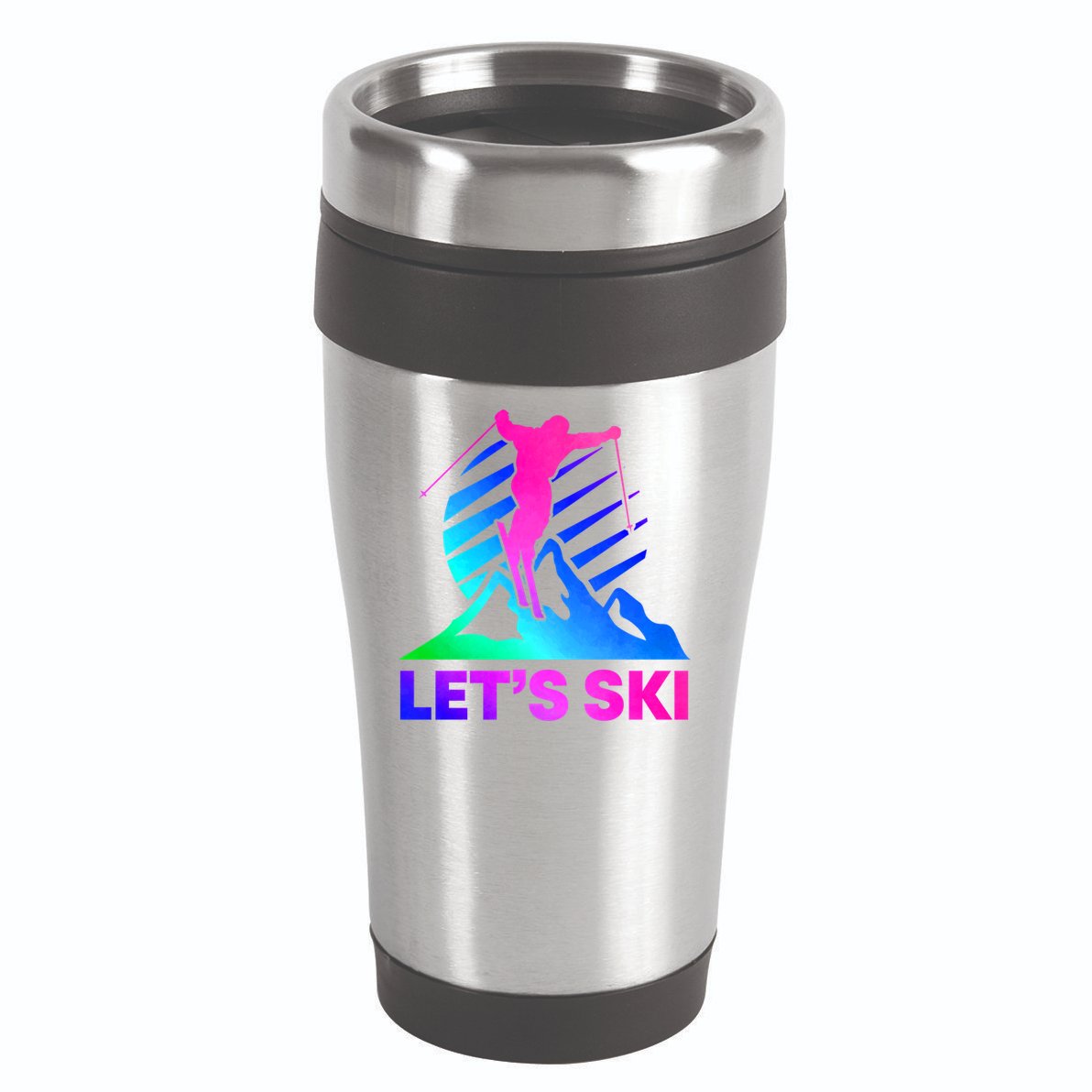 Retro Ski Vintage 80s 90s Skiing Outfit Gift 16oz Travel Tumbler