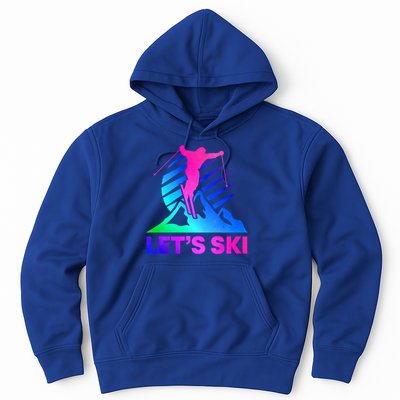 Retro Ski Vintage 80s 90s Skiing Outfit Gift Hoodie