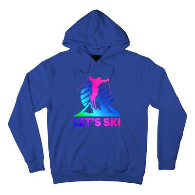 Retro Ski Vintage 80s 90s Skiing Outfit Gift Hoodie