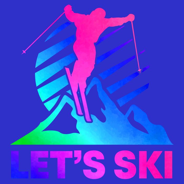 Retro Ski Vintage 80s 90s Skiing Outfit Gift Long Sleeve Shirt