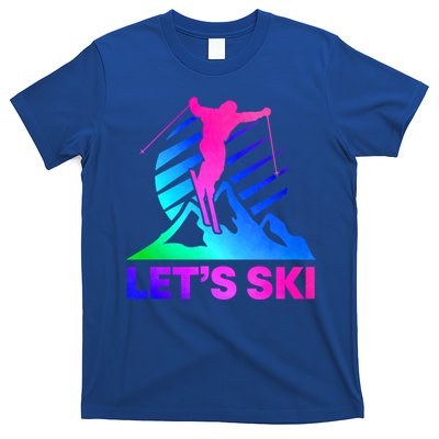 Retro Ski Vintage 80s 90s Skiing Outfit Gift T-Shirt