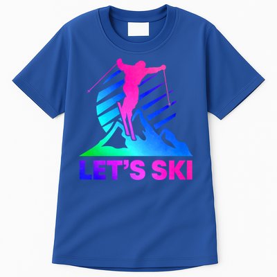 Retro Ski Vintage 80s 90s Skiing Outfit Gift Tall T-Shirt
