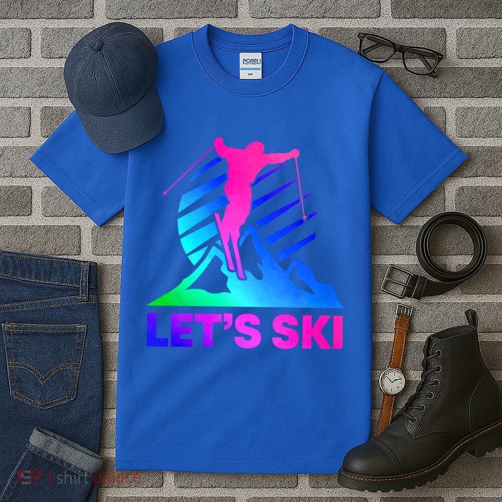 Retro Ski Vintage 80s 90s Skiing Outfit Gift Tall T-Shirt