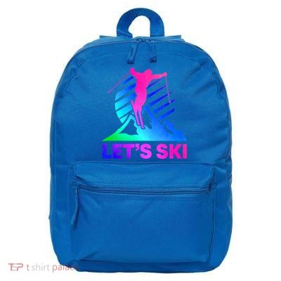 Retro Ski Vintage 80s 90s Skiing Outfit Gift 16 in Basic Backpack