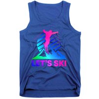 Retro Ski Vintage 80s 90s Skiing Outfit Gift Tank Top