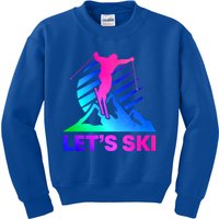 Retro Ski Vintage 80s 90s Skiing Outfit Gift Kids Sweatshirt