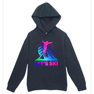 Retro Ski Vintage 80s 90s Skiing Outfit Gift Urban Pullover Hoodie