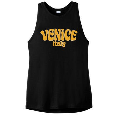 Retro Style Venice Italy Souvenir Ladies PosiCharge Tri-Blend Wicking Tank