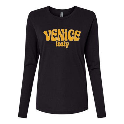 Retro Style Venice Italy Souvenir Womens Cotton Relaxed Long Sleeve T-Shirt