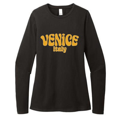 Retro Style Venice Italy Souvenir Womens CVC Long Sleeve Shirt