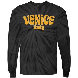 Retro Style Venice Italy Souvenir Tie-Dye Long Sleeve Shirt