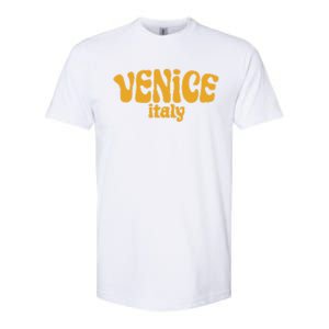 Retro Style Venice Italy Souvenir Softstyle CVC T-Shirt