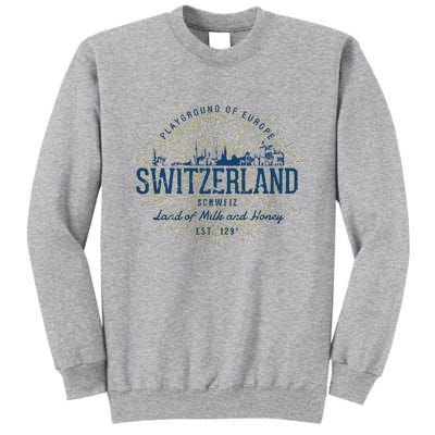 Retro Style Vintage Switzerland Tall Sweatshirt