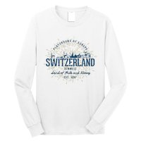 Retro Style Vintage Switzerland Long Sleeve Shirt