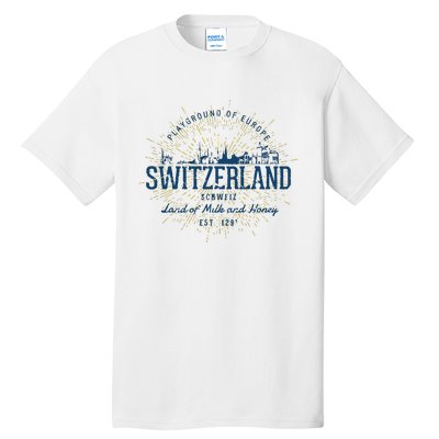 Retro Style Vintage Switzerland Tall T-Shirt