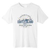 Retro Style Vintage Switzerland Tall Fusion ChromaSoft Performance T-Shirt