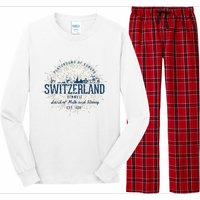 Retro Style Vintage Switzerland Long Sleeve Pajama Set