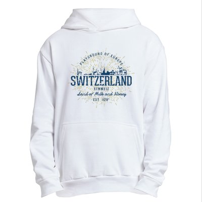 Retro Style Vintage Switzerland Urban Pullover Hoodie