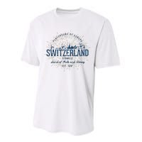 Retro Style Vintage Switzerland Performance Sprint T-Shirt