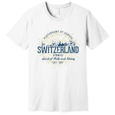 Retro Style Vintage Switzerland Premium T-Shirt