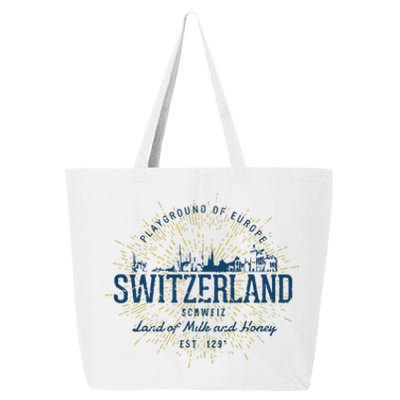 Retro Style Vintage Switzerland 25L Jumbo Tote