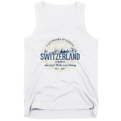 Retro Style Vintage Switzerland Tank Top