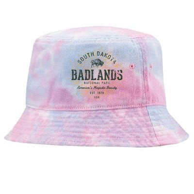 Retro Style Vintage Badlands National Park Gift Tie-Dyed Bucket Hat