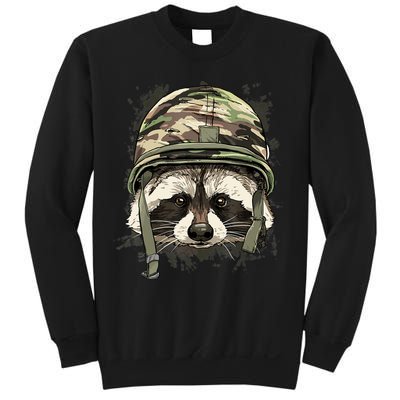 Raccoon Soldier Veteran Army Raccoon American Animal Lover Sweatshirt