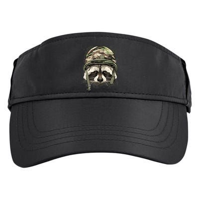 Raccoon Soldier Veteran Army Raccoon American Animal Lover Adult Drive Performance Visor