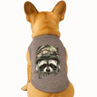 Raccoon Soldier Veteran Army Raccoon American Animal Lover Doggie Tank