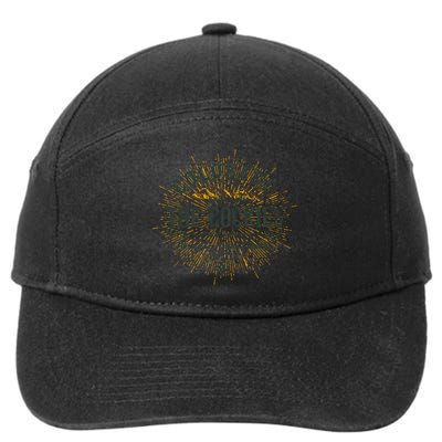 Retro Style Vintage Rocky Mountain National Park Gift 7-Panel Snapback Hat
