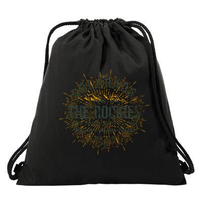 Retro Style Vintage Rocky Mountain National Park Gift Drawstring Bag