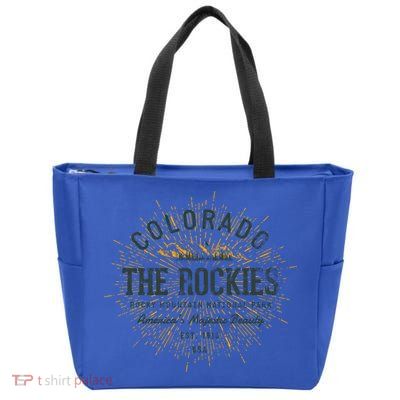 Retro Style Vintage Rocky Mountain National Park Gift Zip Tote Bag
