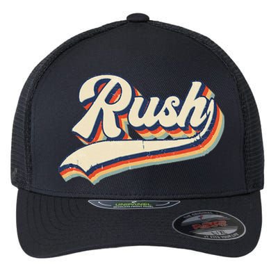 Rush Surname Vintage Retro Gift Flexfit Unipanel Trucker Cap