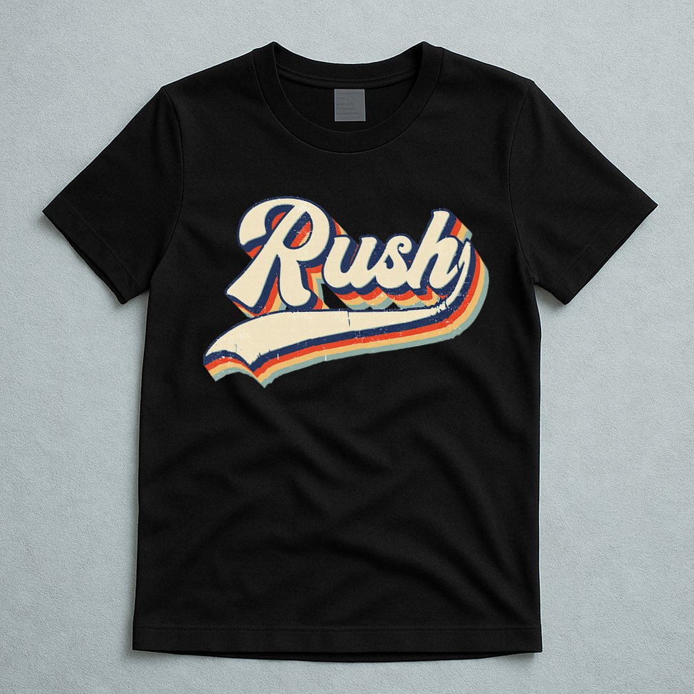 Rush Surname Vintage Retro Gift T-Shirt