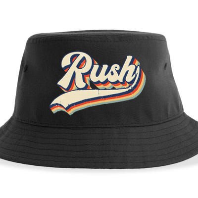 Rush Surname Vintage Retro Gift Sustainable Bucket Hat