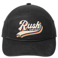 Rush Surname Vintage Retro Gift 7-Panel Snapback Hat