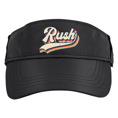 Rush Surname Vintage Retro Gift Adult Drive Performance Visor